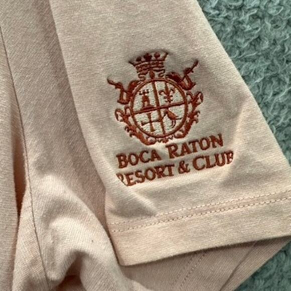 Vineyard Vines Men's 2XL Boca Raton Resort & Club Logo Pink Polo Golf Comfort - Picture 5 of 10